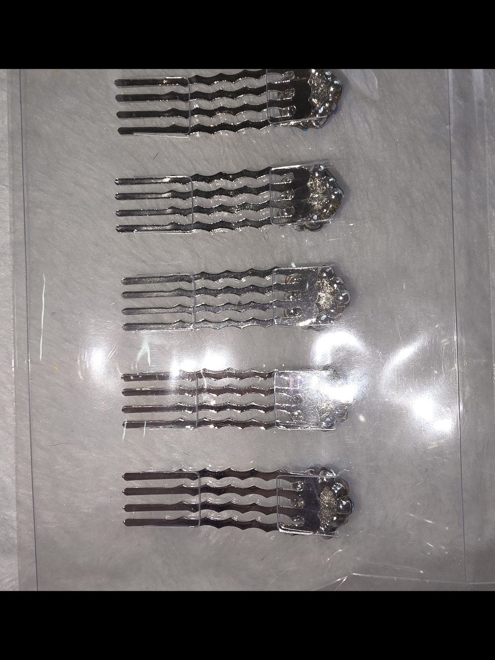 Blue Crystal Hair Bobby Pins Combs - Picture 3 of 5